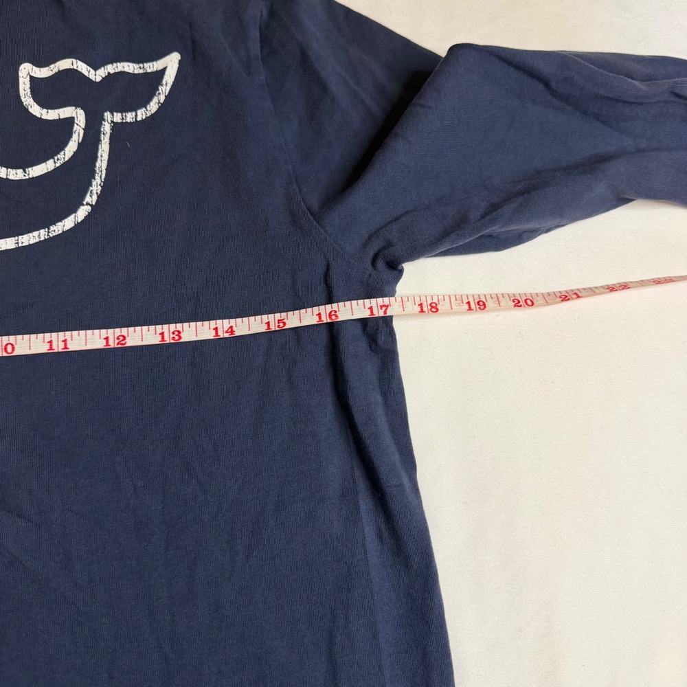 Vineyard Vines Boys Navy Blue Whale Long Sleeve Pocket T-Shirt Size L 16 - Picture 6 of 8
